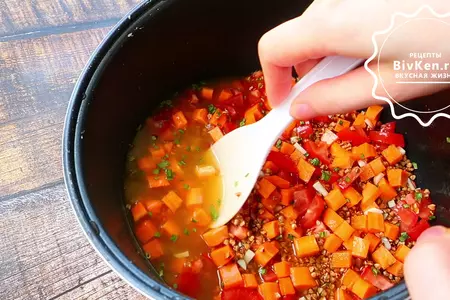 Пикантная речка с овощами: шаг 2