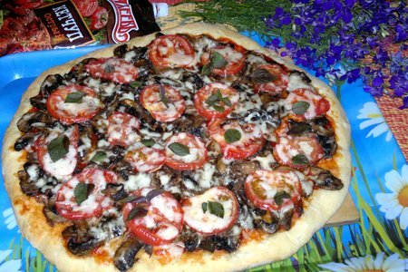 Пицца с грибами #махеевнаприроде: шаг 16