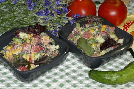 Овощной салат с кукурузой #махеевънаприроде: шаг 8