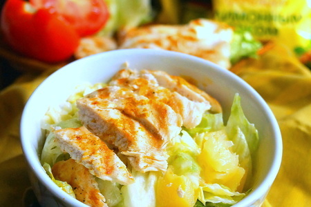 Салат с куриной грудкой и ананасами #махеевънаприроде: шаг 4