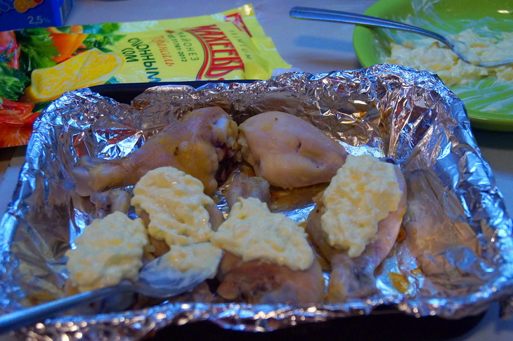 Куриные голени под сырной шапкой #махеевънаприроде.: шаг 6