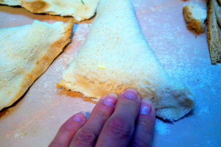 Ленивые пирожки с сыром и зеленью (быстрые) #махеевънаприроде: шаг 5