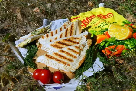 Ленивые пирожки с сыром и зеленью (быстрые) #махеевънаприроде: шаг 8