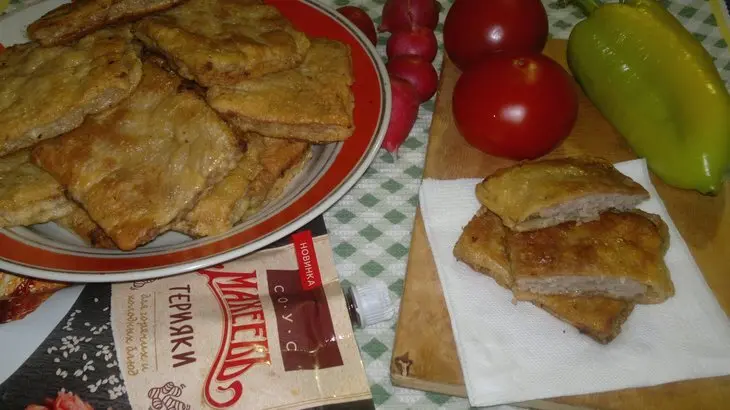 Мясные лепёшки на вафельных коржах #махеевнаприроде: шаг 11