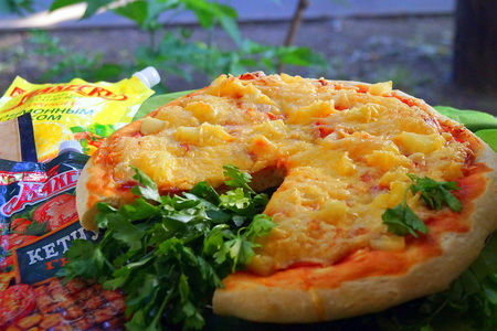 Гавайская пицца на домашнем дрожжевом тесте #махеевънаприроде: шаг 6