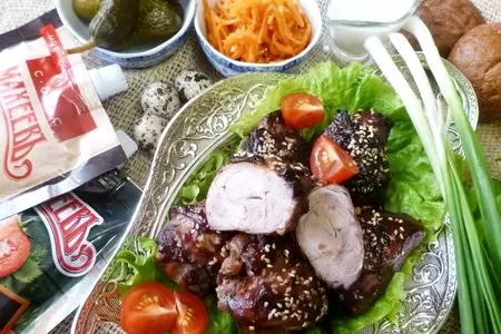 Куриные ножки запеченные с чесноком в соусе барбекю: шаг 6