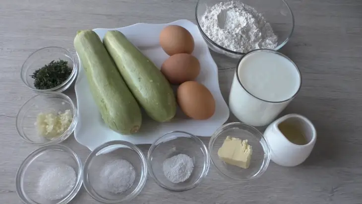 Кабачковые кармашки с начинкой: шаг 1