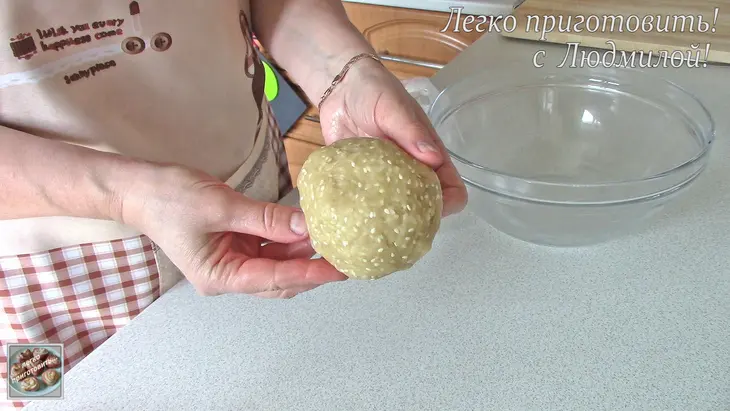 Галетное печенье с кунжутом: шаг 3