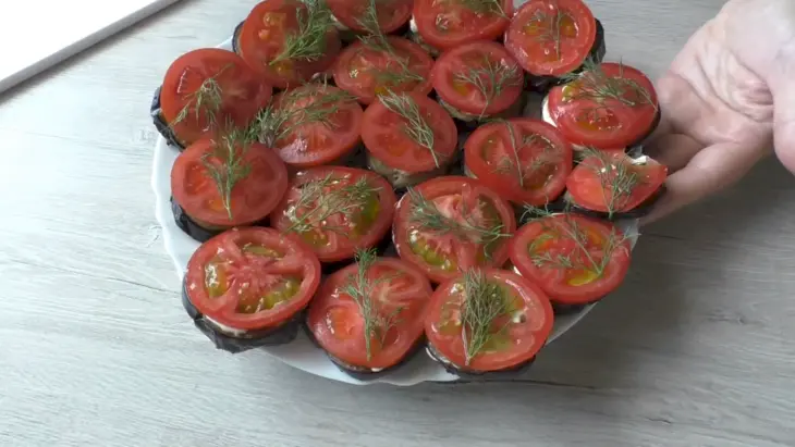Закуска баклажаны с фаршем / eggplant with meat: шаг 6