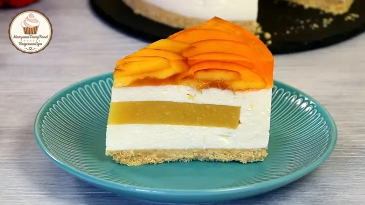 Муссовый торт с персиками (без выпечки): шаг 2