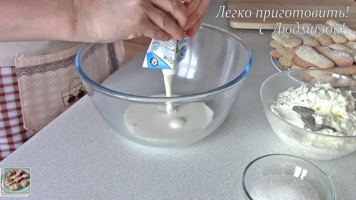 Не классический тирамису без сырых яиц: шаг 3