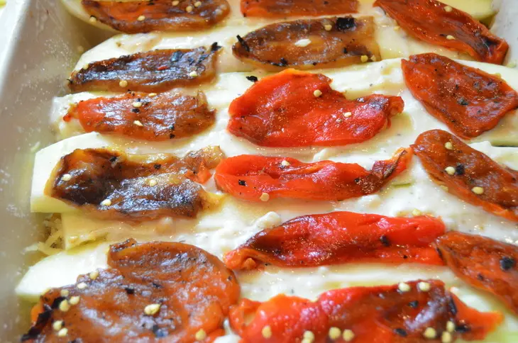 Кабачковая лазанья с печеными овощами.: шаг 5