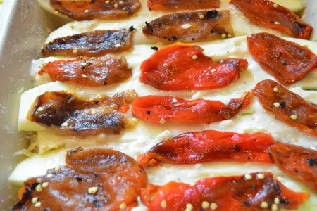 Кабачковая лазанья с печеными овощами.: шаг 5