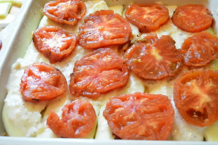 Кабачковая лазанья с печеными овощами.: шаг 6
