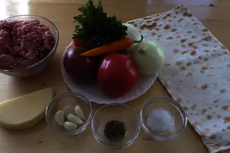 Рулет из лаваша: шаг 1