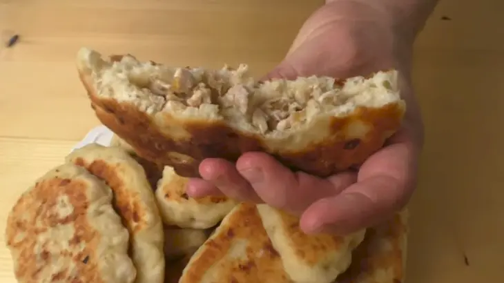 Сырные пирожки с мясом (тесто без дрожжей): шаг 6