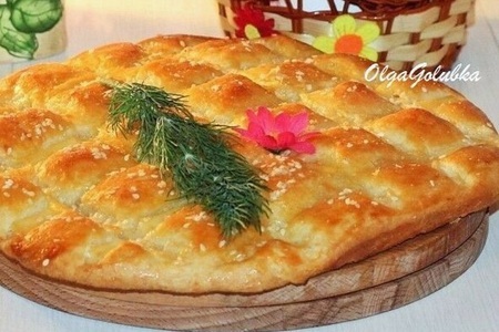 Пирог с моцареллой и чесночным маслом#болгария: шаг 15
