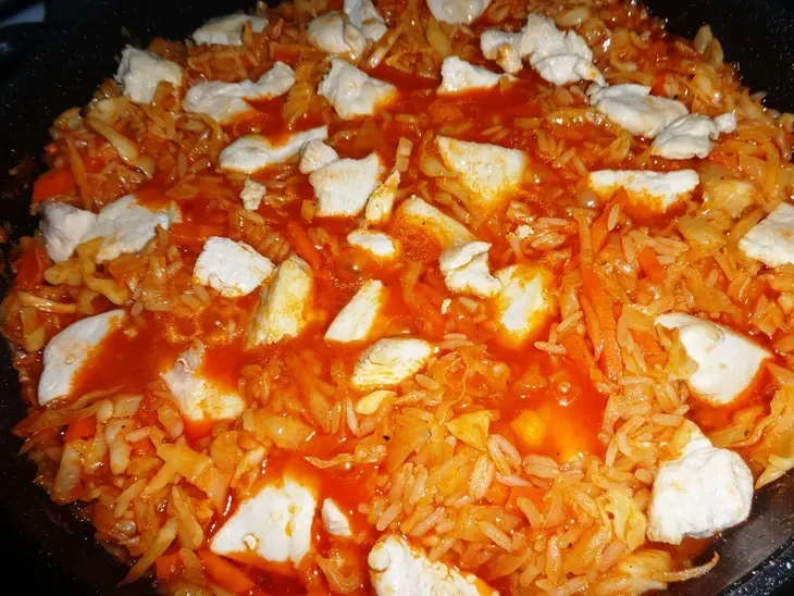 Капуста с рисом и курицей#греция: шаг 7