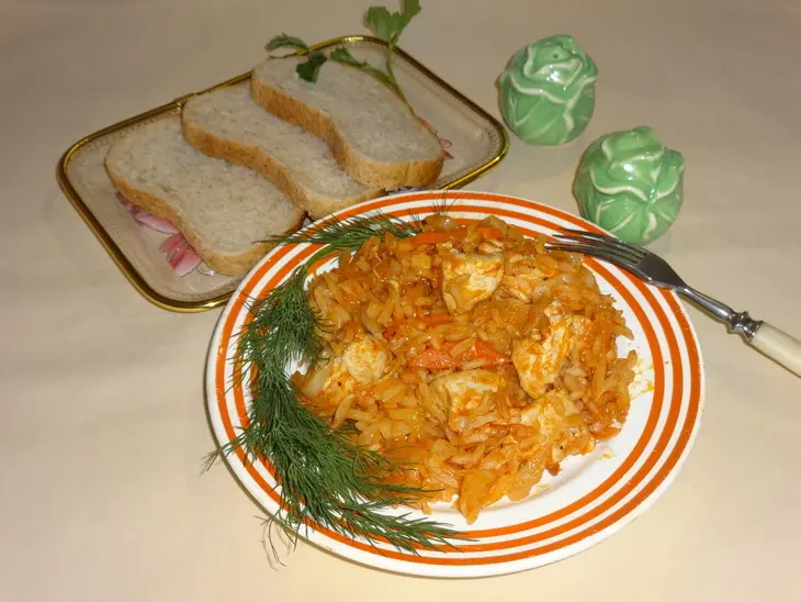Капуста с рисом и курицей#греция: шаг 8
