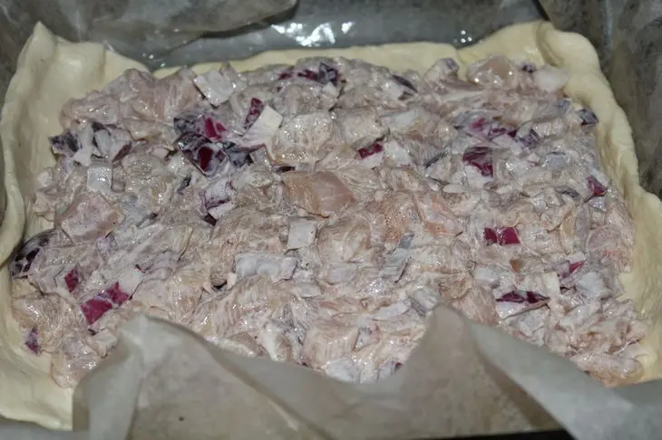 Самый простой пирог с курицей#россия: шаг 3