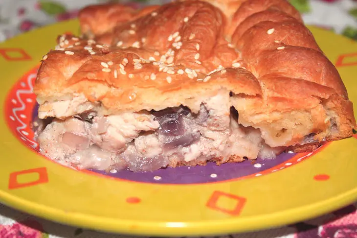 Самый простой пирог с курицей#россия: шаг 7