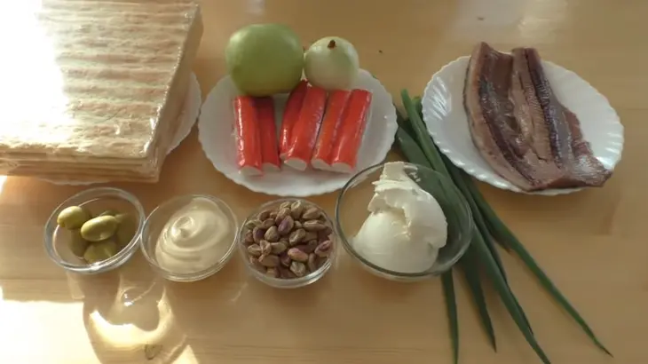 Закусочный торт / морской наполеон: шаг 1