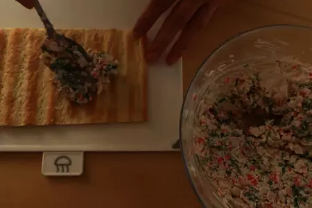 Закусочный торт / морской наполеон: шаг 4