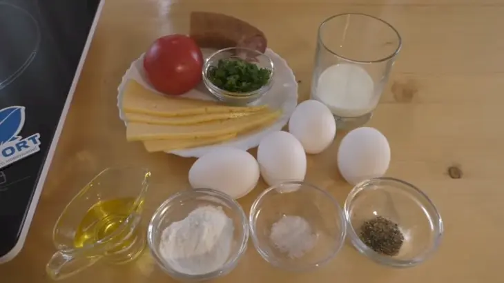 Вкуснейший слоеный омлет за 5 минут: шаг 1