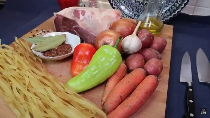 Лагман с картофелем: шаг 1