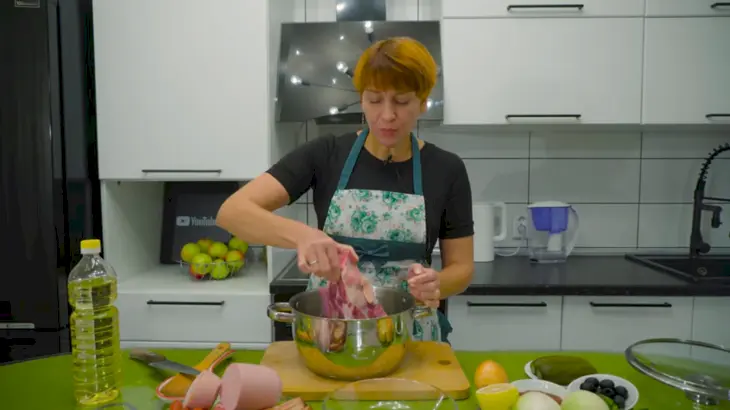 Солянка сборная, мясная, классическая: шаг 2