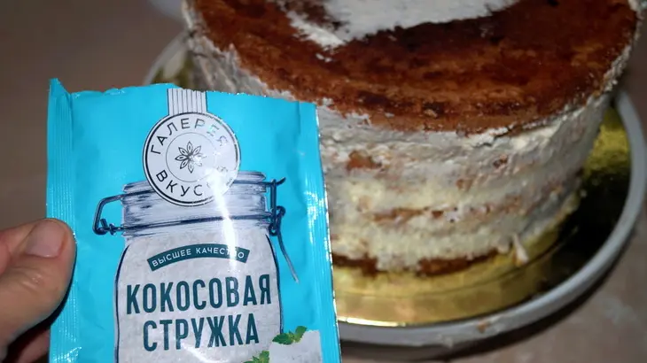 Торт «рафаэлло».: шаг 3