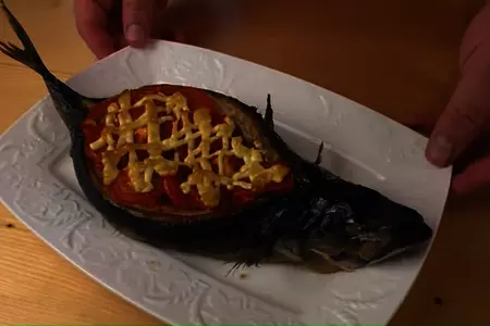 Запеченная скумбрия с овощами: шаг 5