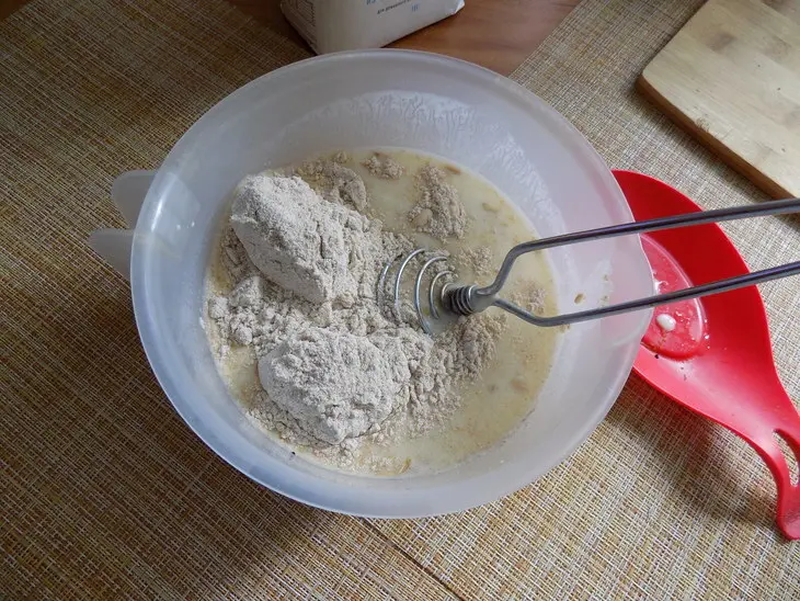 Блины из цельнозерновой муки с овсянкой и брокколи: шаг 4