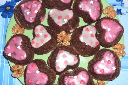 Шоколадные кексы "сердечки": шаг 10