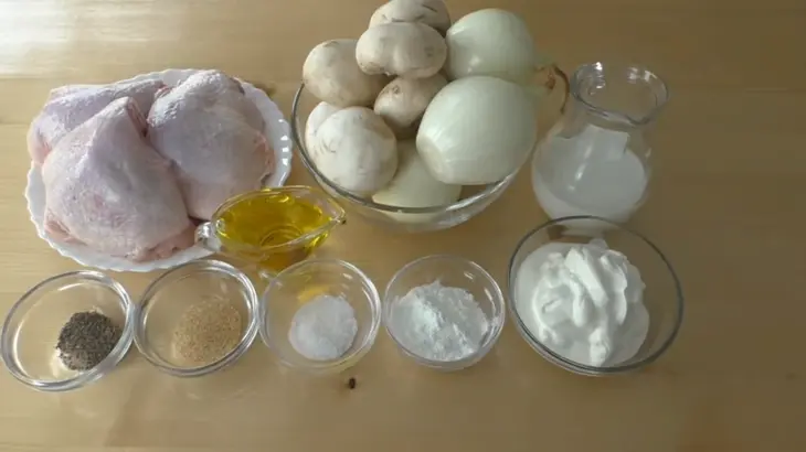 Жареная курица в грибном соусе: шаг 1