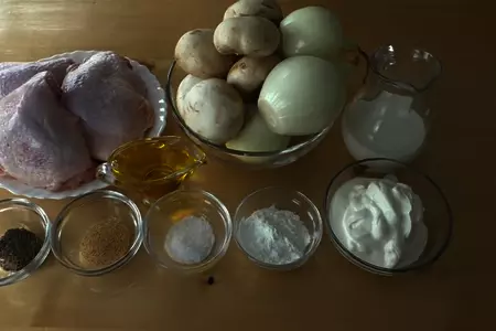 Жареная курица в грибном соусе: шаг 1