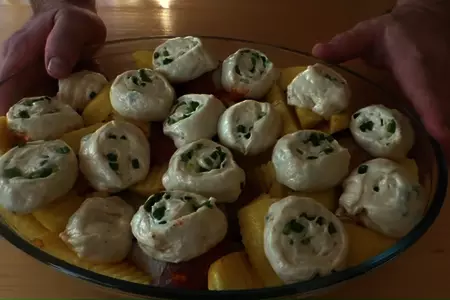 Картошка с мясом и тестом в духовке: шаг 6