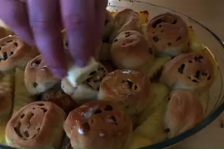Картошка с мясом и тестом в духовке: шаг 7