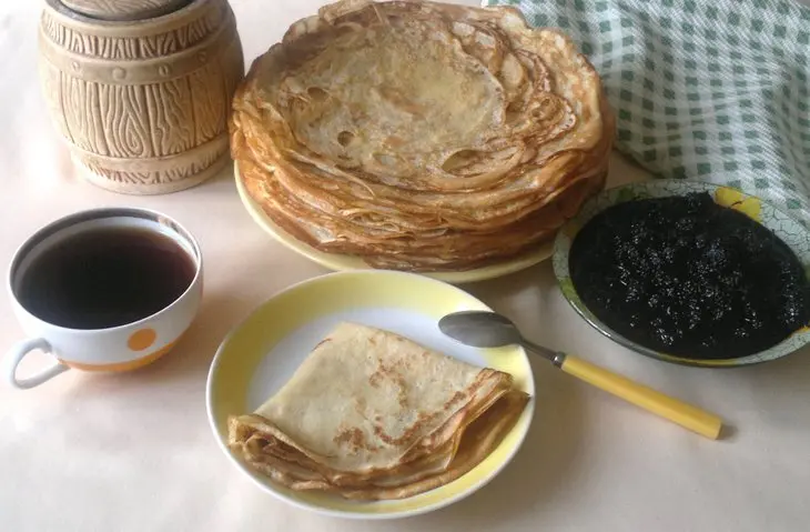 Тонкие блинчики на молоке: шаг 7