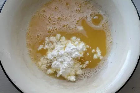 Блинный пирог с творогом и бананом: шаг 2