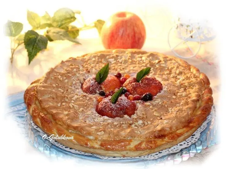 Пирог с безе, джемом и орехами. “махеевъ”, 8 марта: шаг 20