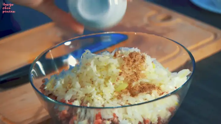 "ханум" с мясной начинкой по-быстрому: шаг 3
