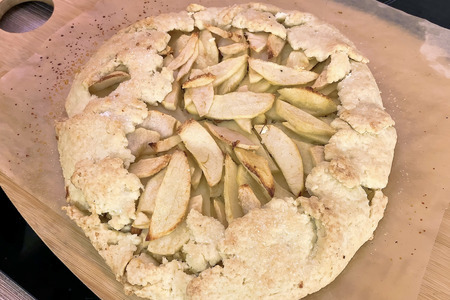 Постный пирог с яблоками - галета: шаг 5