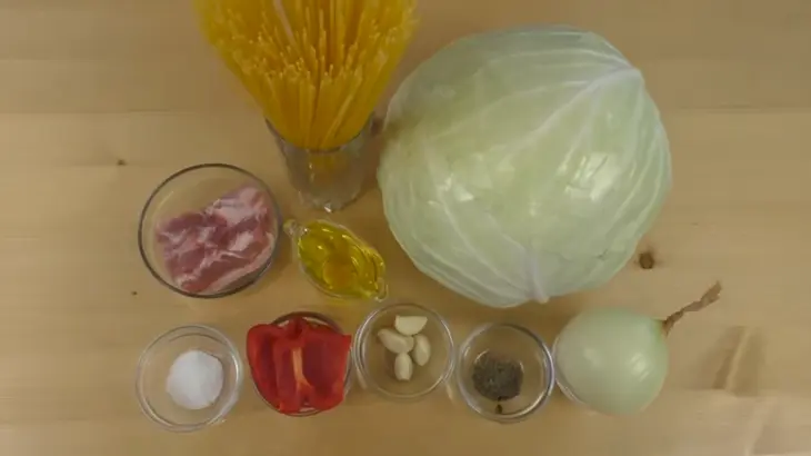 Макароны с капустой: шаг 1