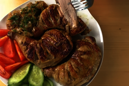 Куриное мясом со вкусом шашлыка на сковороде: шаг 8
