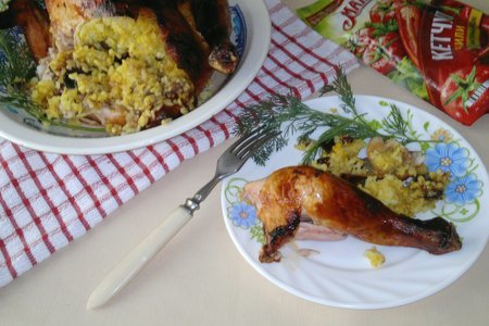 Курица, фаршированная рисом и черносливом, "махеевъ", россия: шаг 8