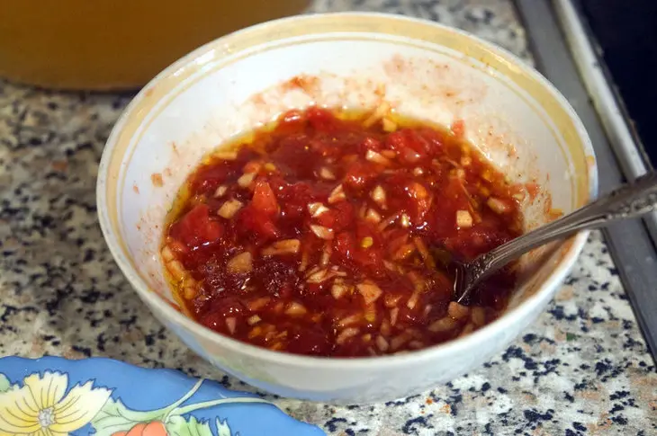Салат с жареным сыром: шаг 7