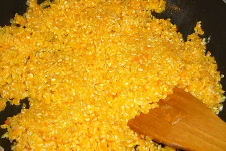 Ризотто с морепродуктами и грибами: шаг 4