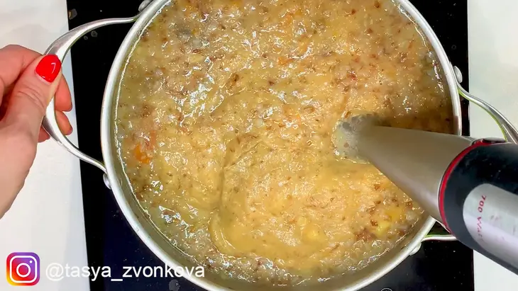 Суп пюре с грибами и гречкой: шаг 6