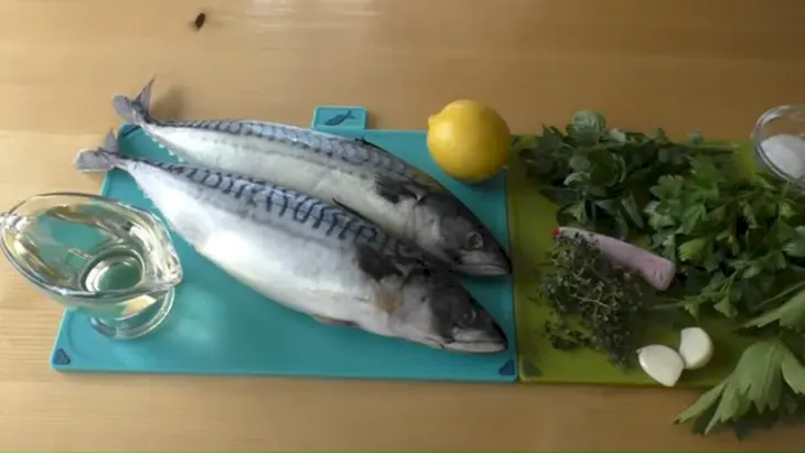 Маринованная скумбрия запеченная в духовке: шаг 1